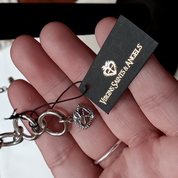 ✴ Virgins Saints & Angels Silver-tone San Benito Toggle Bracelet NEW! - Picture 5 of 16